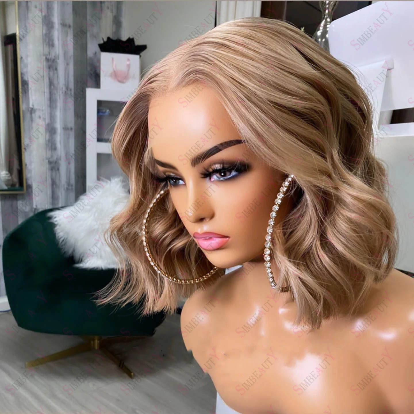 Short Bob Wavy Ash Blonde Lace Front Wigs For Women Human Hair Highlight Body Wave Transparent Lace Frontal Wig PrePlucked
Short Bob Wavy Ash Blonde Lace Front Wigs For Women Human Hair Highlight Body Wave Transparent Lace Frontal Wig PrePlucked