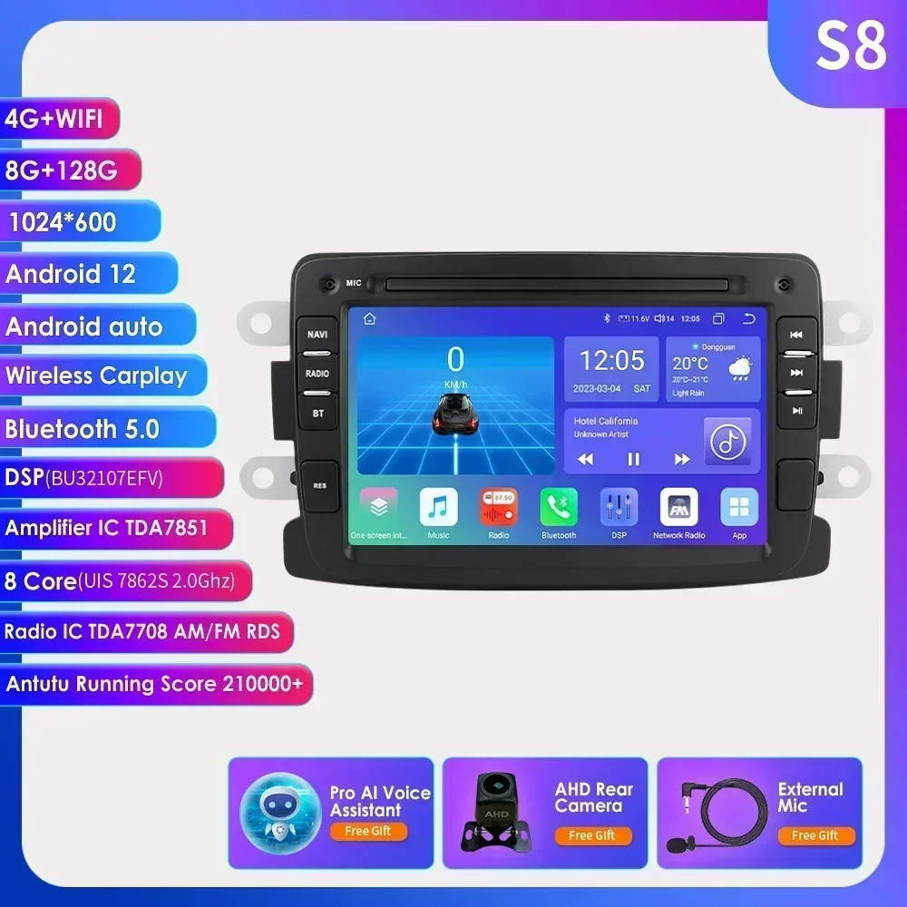 Автомобильное радио Android для Dacia Duster Dokker Logan Sandero Renault Captur, символ Carplay, автомобильная стереосистема, мультимедийный аудиоплеер, экран
Автомобильное радио Android для Dacia Duster Dokker Logan Sandero Renault Captur, символ Carplay, автомобильная стереосистема, мультимедийный аудиоплеер, экран