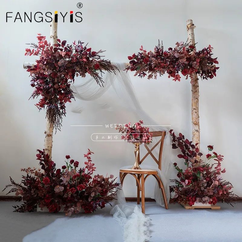 Custom Burgundy Wine Red Artificial Flower Row Wedding Flower Arrangement Arch Deco Flower Wall Party Scene Layout Festive Props
Custom Burgundy Wine Red Artificial Flower Row Wedding Flower Arrangement Arch Deco Flower Wall Party Scene Layout Festive Props