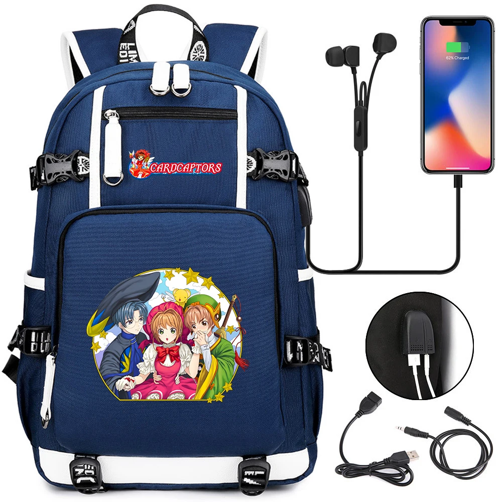Anime Card Captor High Capacity Backpack USB Charging Knapsack Teenager Packsack Student Cartoon Schoolbag Travel Laptop Bag
Anime Card Captor High Capacity Backpack USB Charging Knapsack Teenager Packsack Student Cartoon Schoolbag Travel Laptop Bag