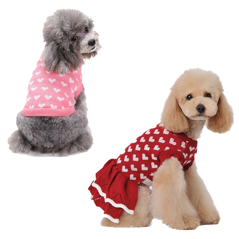 Pet Sewater Winter Cute Love Pattern Print Dog Sweater Dress for Small Medium Dogs Warm Cat Sweater Dress Love Puppy Pullover
Pet Sewater Winter Cute Love Pattern Print Dog Sweater Dress for Small Medium Dogs Warm Cat Sweater Dress Love Puppy Pullover