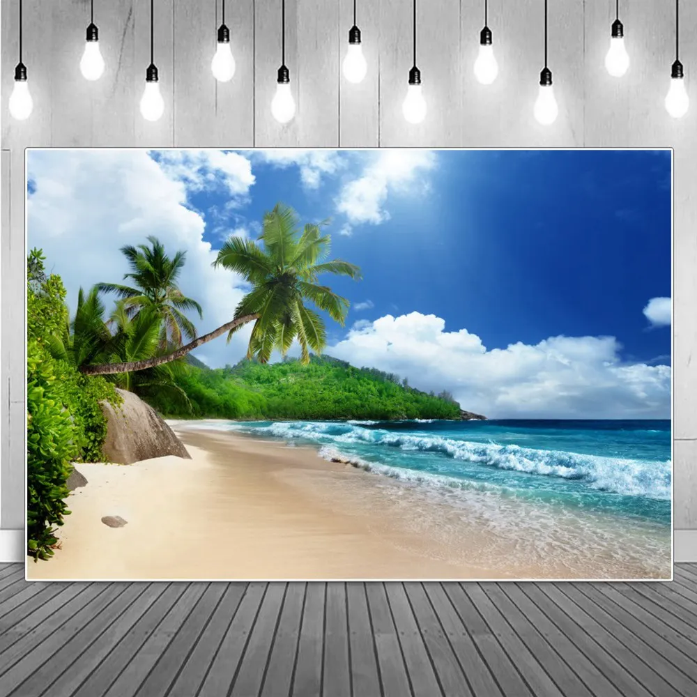 Seaside Beach Sand Waves Backgrounds Summer Blue Sky Cloud Tropical Palm Trees Photography Backdrops Baby Photographic Portrait
Seaside Beach Sand Waves Backgrounds Summer Blue Sky Cloud Tropical Palm Trees Photography Backdrops Baby Photographic Portrait