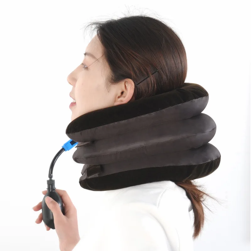 

U Neck Pillow Air Inflatable Pillow Cervical Brace Neck Shoulder Pain Relax Support Massager Pillow Air Cushion Traction Soft