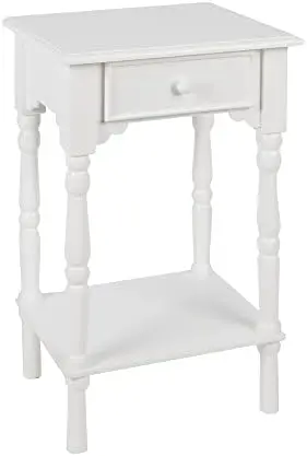 

1-Drawer Accent Table, Satin White Linlamlim pillow cover