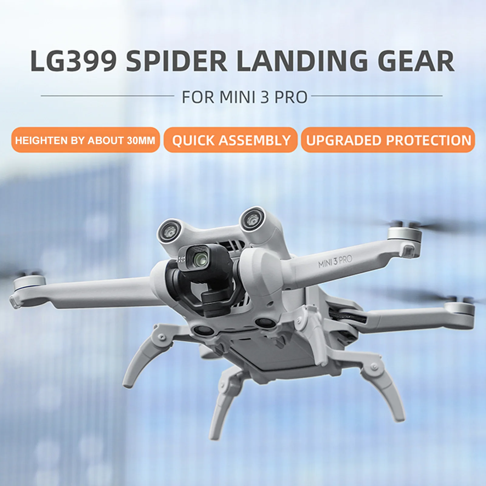 Folding Protective Spider Stand with Integrated Landing Gear Effective Height 30mm for DJI Mini 3 Pro
Folding Protective Spider Stand with Integrated Landing Gear Effective Height 30mm for DJI Mini 3 Pro