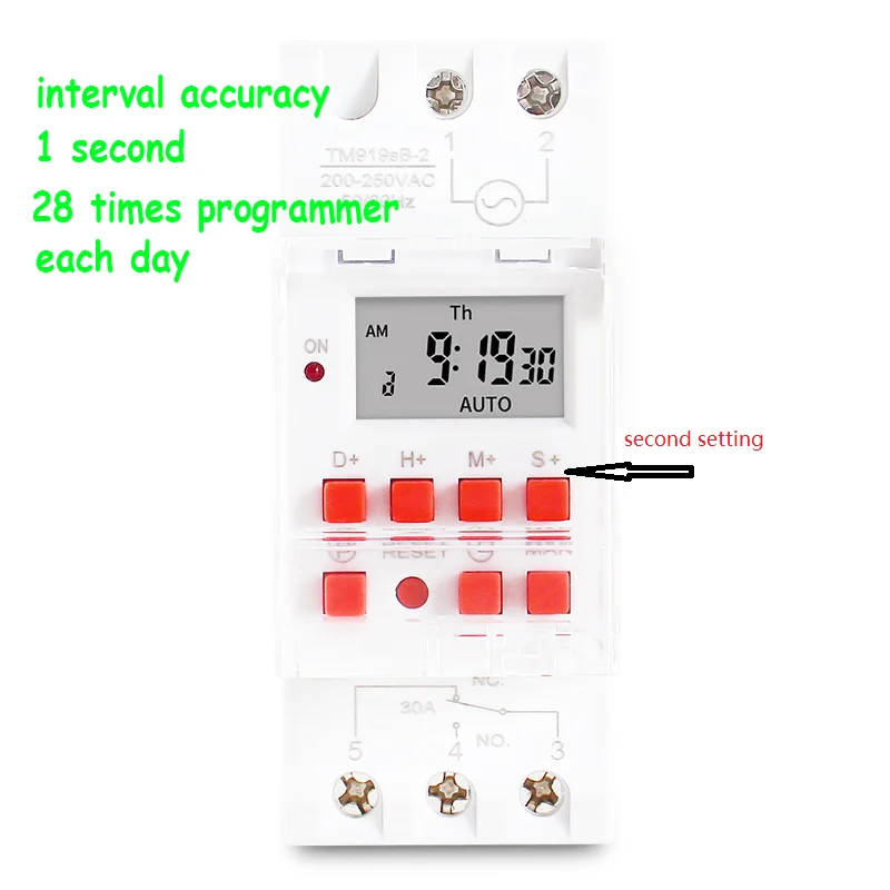 Программируемый цифровой таймер SinoTimer TM919 7 дней 24 часа
Программируемый цифровой таймер SinoTimer TM919 7 дней 24 часа