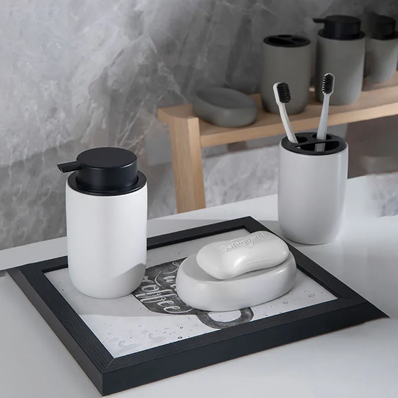 Bathroom Accessories Set Soap Lotion Dispenser Ceramic Toothbrush Holder Soap Dish Tumbler or Pump Bottle Cup Shampoo Bottle
Bathroom Accessories Set Soap Lotion Dispenser Ceramic Toothbrush Holder Soap Dish Tumbler or Pump Bottle Cup Shampoo Bottle