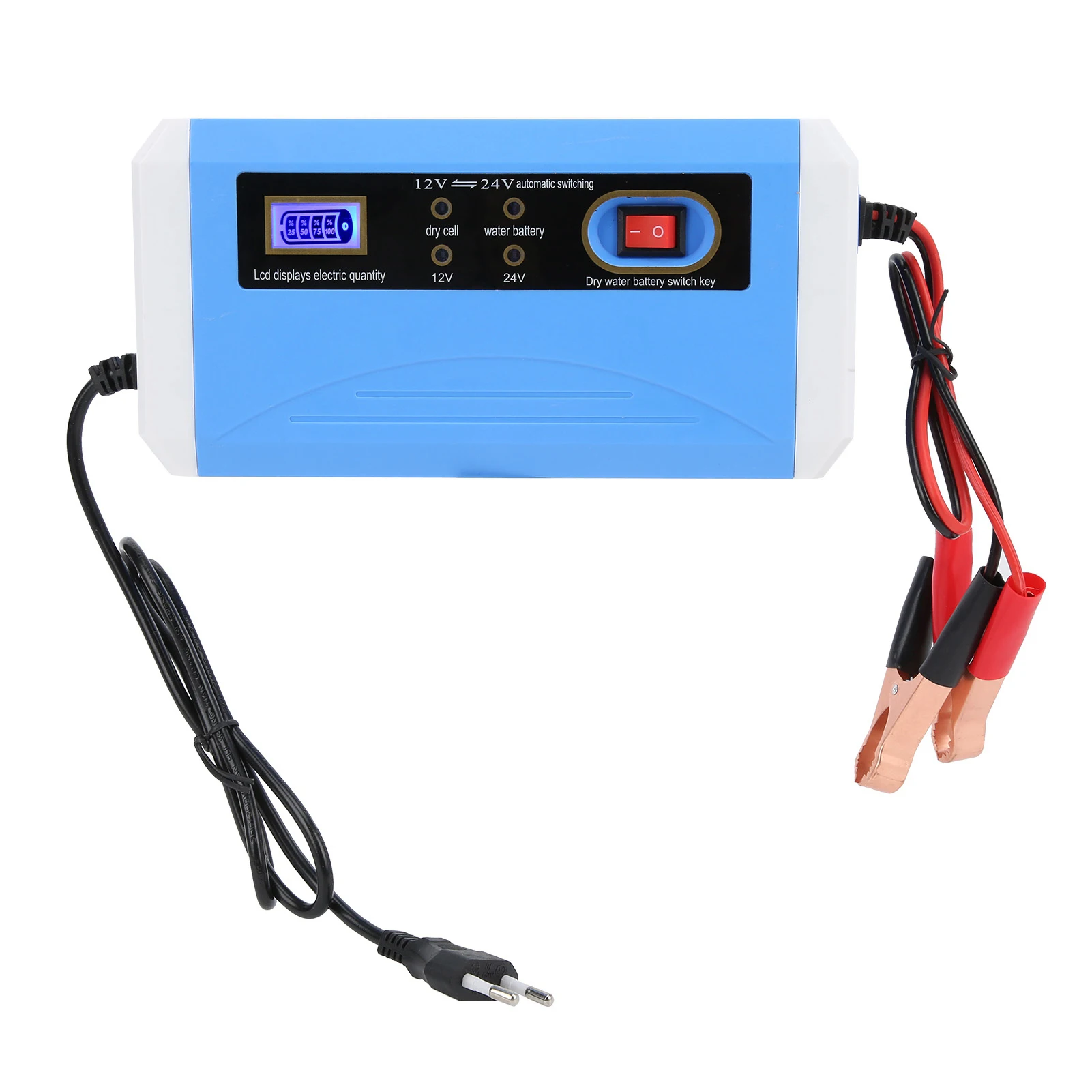 Car Battery Charger 12V/24V Efficient Intelligent LCD Display Automatic Transfer Pulse Repairing for 10Ah‑200Ah 110‑240V
Car Battery Charger 12V/24V Efficient Intelligent LCD Display Automatic Transfer Pulse Repairing for 10Ah‑200Ah 110‑240V
