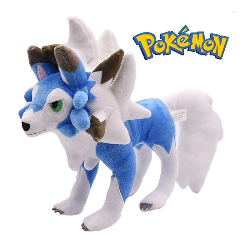 

25cm TAKARA TOMY Pokemon Plush Lycanroc Kawaii Stuffed Toy Rock Wolf Pokémon Decor Anime Animals Plush Pillow Doll Gift for Kids
