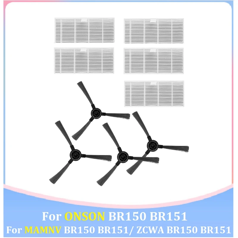 HEPA Filter Side Brush Accessories For MAMNV BR150 BR151/ ZCWA BR150 BR151 / ONSON BR150 BR151 Robot Vacuum Cleaner
HEPA Filter Side Brush Accessories For MAMNV BR150 BR151/ ZCWA BR150 BR151 / ONSON BR150 BR151 Robot Vacuum Cleaner