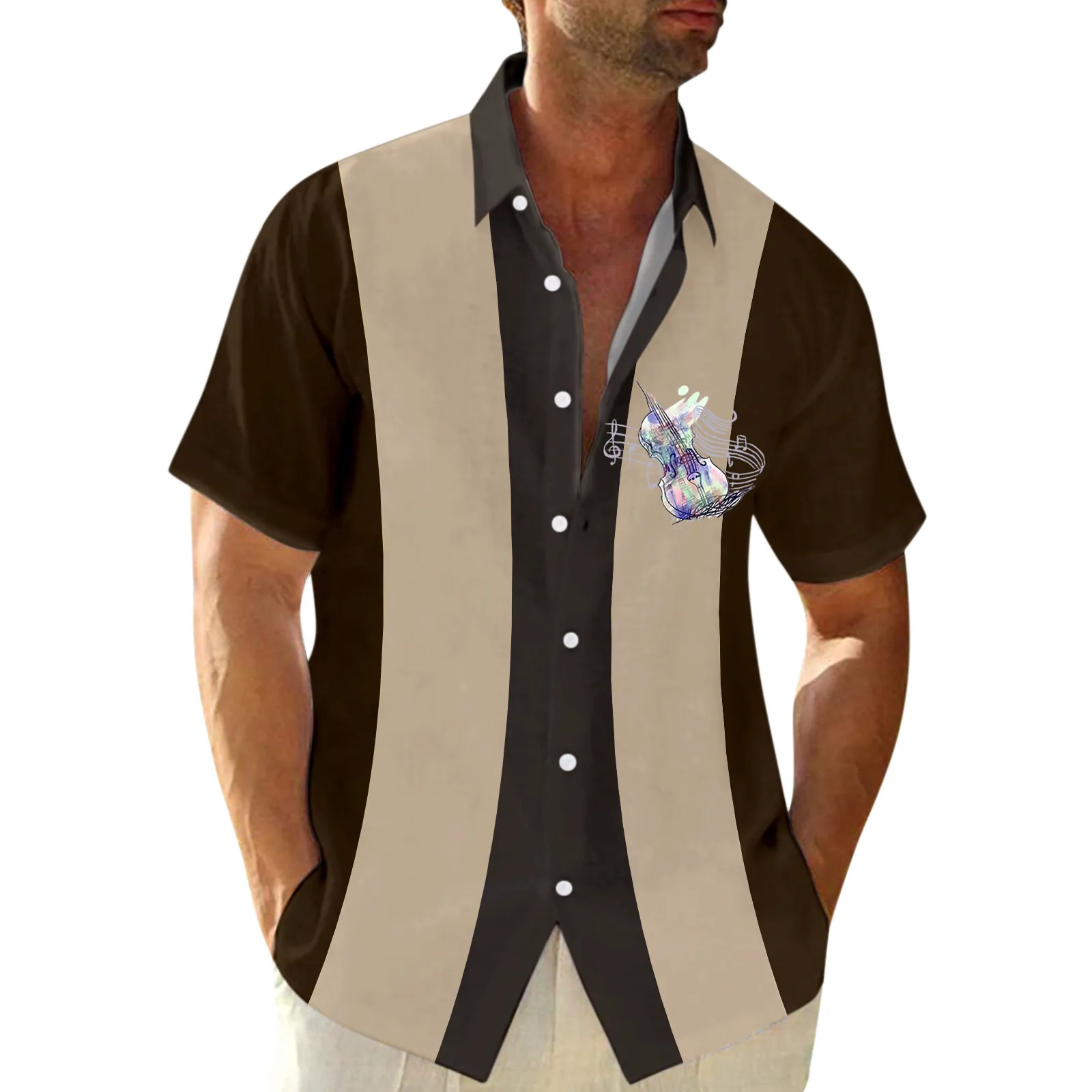Sleeve Tee Men Summer Casual Music Print Plus Size Shirt Short Sleeve Turn Down Collar Shirt White Scrub
Sleeve Tee Men Summer Casual Music Print Plus Size Shirt Short Sleeve Turn Down Collar Shirt White Scrub