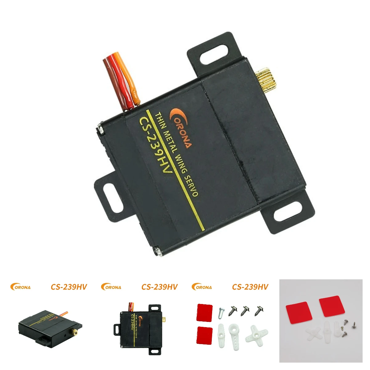 Corona CS239HV Digital Metal GeaSlim Wing Servo 4.6kg / 0.13sec / 22g for RC Control Driving Helicopters Flight Airplane Car DIY
Corona CS239HV Digital Metal GeaSlim Wing Servo 4.6kg / 0.13sec / 22g for RC Control Driving Helicopters Flight Airplane Car DIY