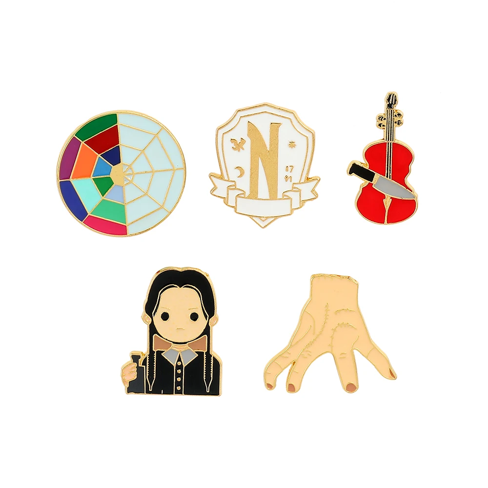 Wednesday Addams Enamel Pin Decorations Birthday Party Supplies Children Cosplay Brooch Badge Charm Accessories Girls Gifts
Wednesday Addams Enamel Pin Decorations Birthday Party Supplies Children Cosplay Brooch Badge Charm Accessories Girls Gifts