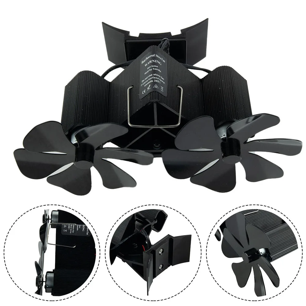 Home Improvement Fireplace Fan 1 Set Aluminum Black Blade Fireplace Fan Clamps Double Heads Wall Mounted Durable
Home Improvement Fireplace Fan 1 Set Aluminum Black Blade Fireplace Fan Clamps Double Heads Wall Mounted Durable