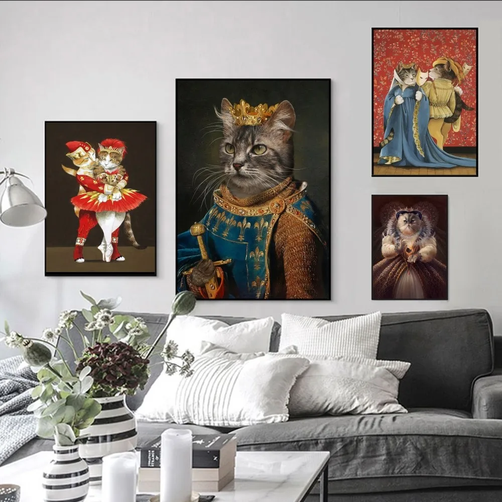 Newest dress a cat Poster Self-adhesive Art Poster Retro Kraft Paper Sticker DIY Room Bar Cafe Vintage Decorative Painting
Newest dress a cat Poster Self-adhesive Art Poster Retro Kraft Paper Sticker DIY Room Bar Cafe Vintage Decorative Painting