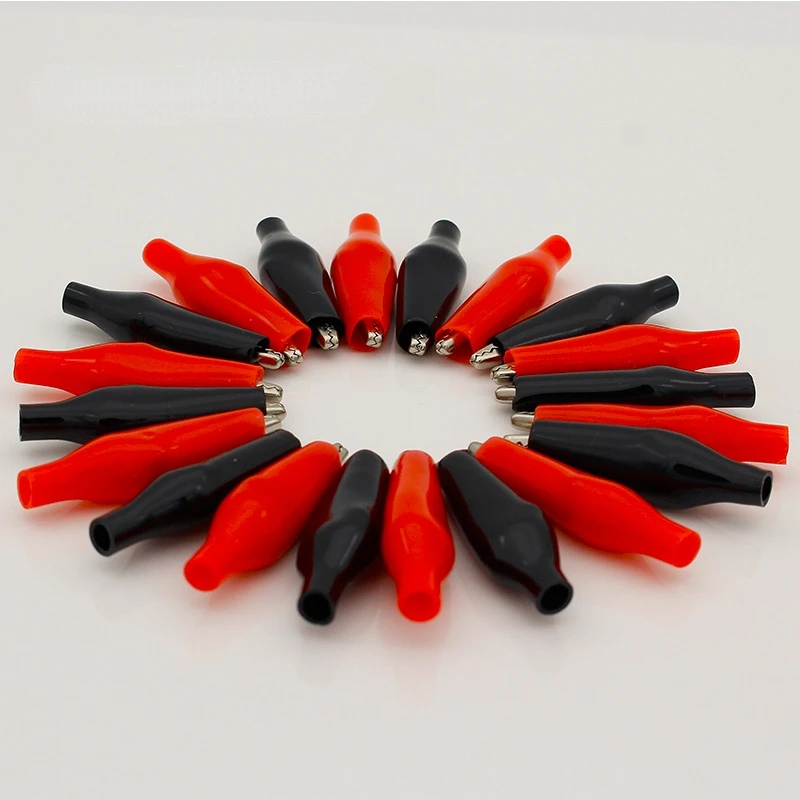 20pcs/lot 35MM Metal Alligator Clip G99 Crocodile Electrical Clamp for Testing Probe Meter Black and Red with Plastic Boot
20pcs/lot 35MM Metal Alligator Clip G99 Crocodile Electrical Clamp for Testing Probe Meter Black and Red with Plastic Boot