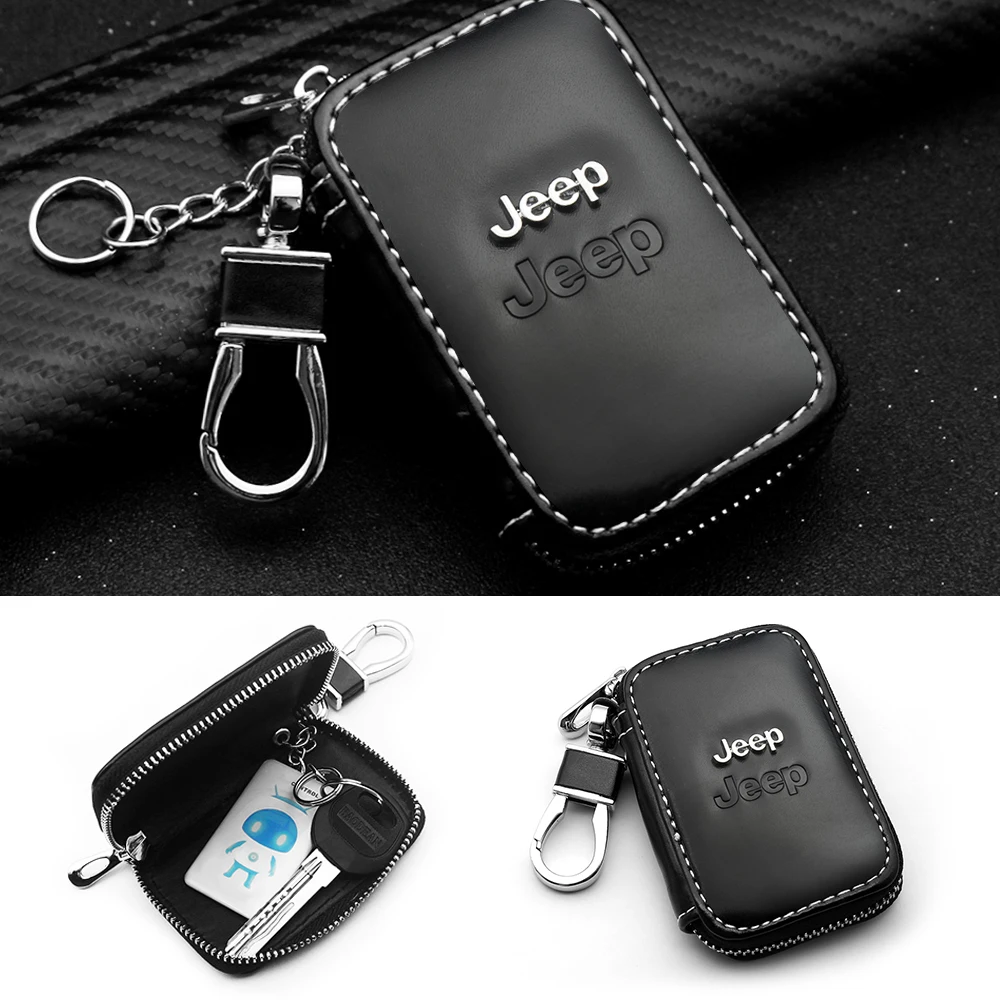 1PC Leather Car Key Case Remote Control Key Case Leather Zipper Keychain For Jeep Renegade Compass Grand Cherokee Wrangler Auto
1PC Leather Car Key Case Remote Control Key Case Leather Zipper Keychain For Jeep Renegade Compass Grand Cherokee Wrangler Auto