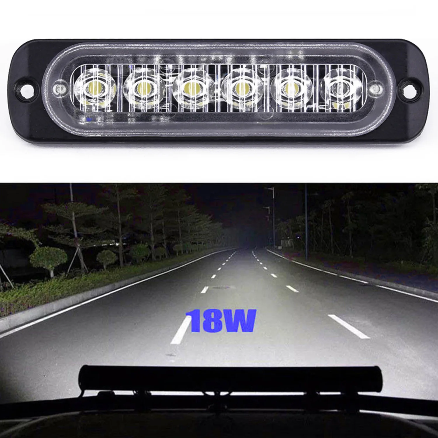 

Car 6LED Fog Light Flash White Headlight DRL Daytime Running Light Lamp 12V-24V Car SUV Van Truck ATV UTV Super Bright Headlight