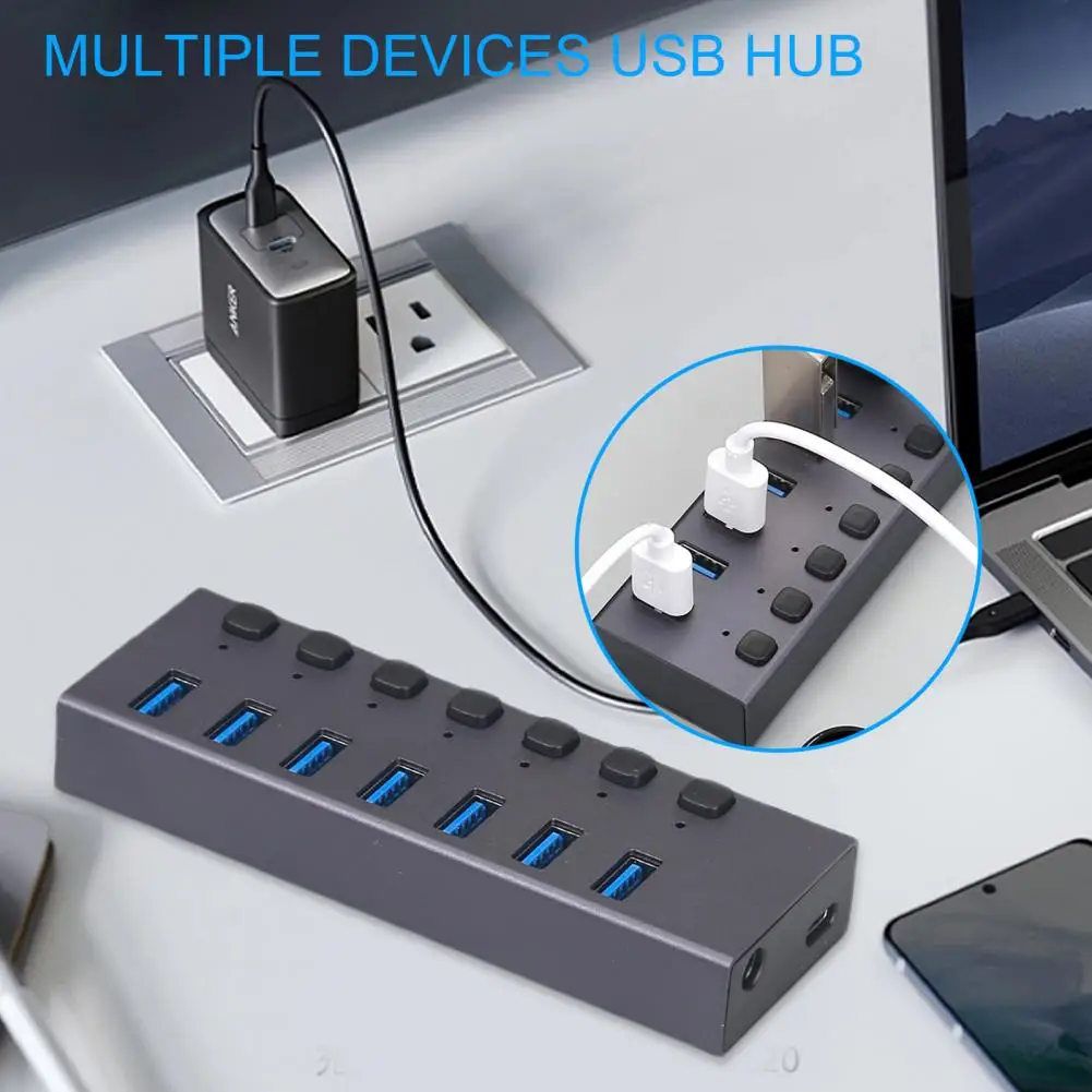 Led Indicators Usb Hub Efficient 7-port Usb 3.0 Hub with Switches Led Indicators for High-speed Data Transmission Charging
Led Indicators Usb Hub Efficient 7-port Usb 3.0 Hub with Switches Led Indicators for High-speed Data Transmission Charging