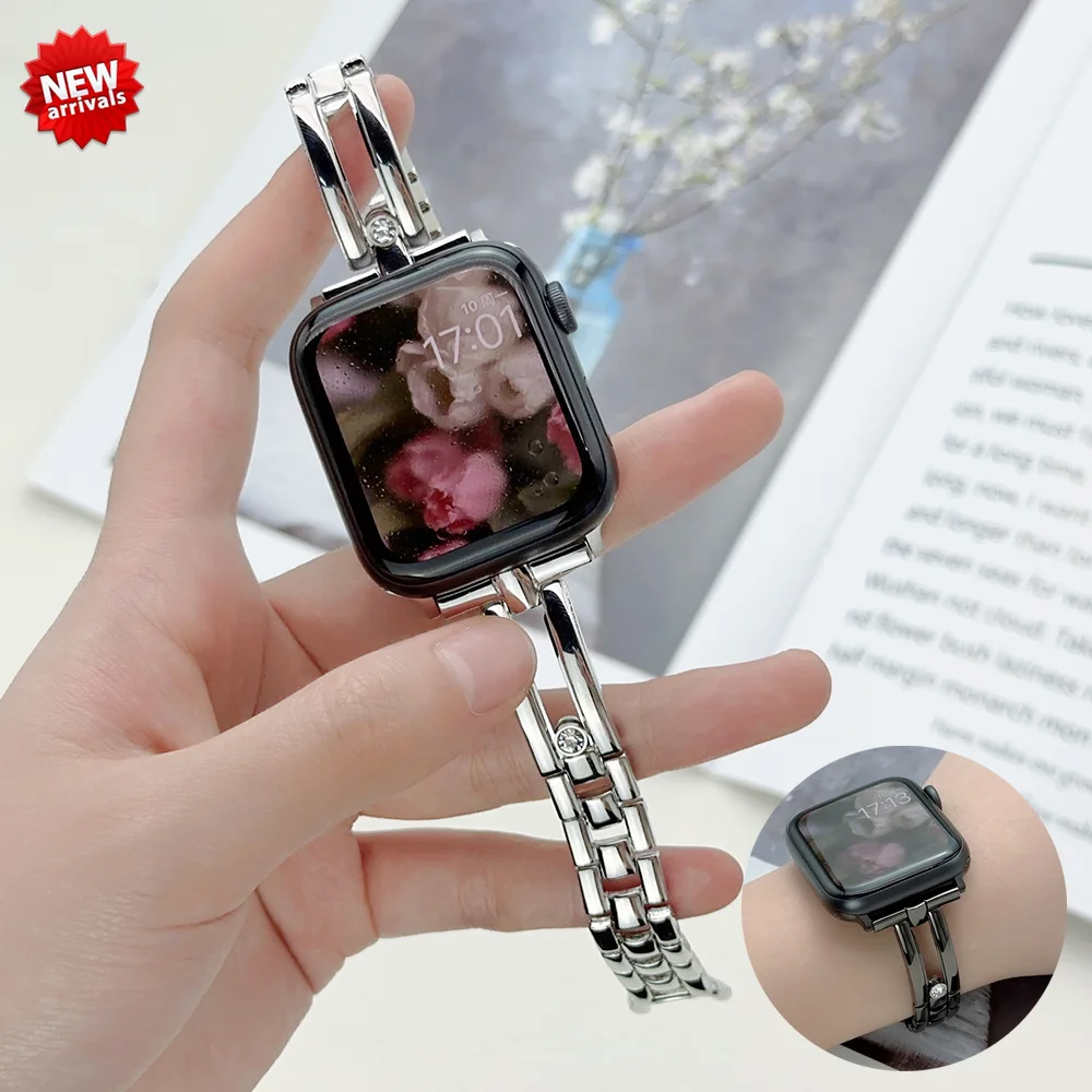 Women Metal Band for Apple Watch 49mm 42mm 44mm 45mm Stainless Steel Wristband Strap for iWatch SE 8/7/6/5/4/3/2/1 Bracelet
Women Metal Band for Apple Watch 49mm 42mm 44mm 45mm Stainless Steel Wristband Strap for iWatch SE 8/7/6/5/4/3/2/1 Bracelet