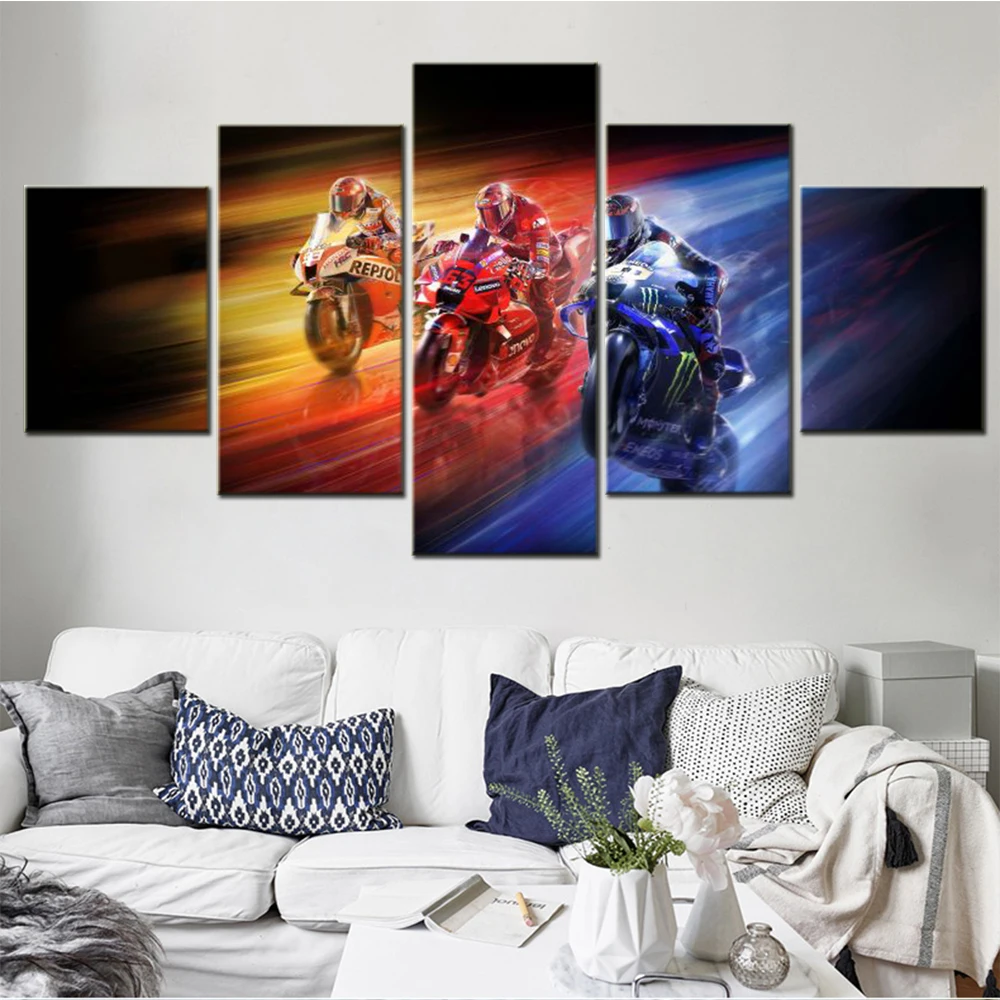 5 Piececs Wall Art Canvas Games MotoGP 22 Poster Painting Living Room Picture Print Bedroom Mural Home Decor Artwork Framework
5 Piececs Wall Art Canvas Games MotoGP 22 Poster Painting Living Room Picture Print Bedroom Mural Home Decor Artwork Framework