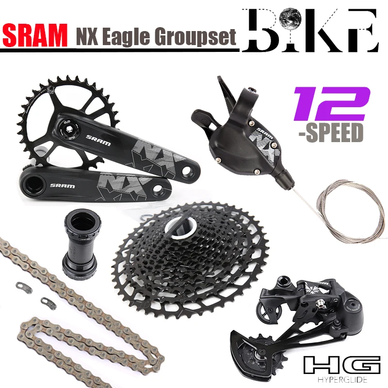 SRAM NX EAGLE 1x12 11-50T набор скоростных групповых наборов DUB 175 170 мм, задний переключатель передач, кассета 12 скоростных цепных кривошипных наборов
SRAM NX EAGLE 1x12 11-50T набор скоростных групповых наборов DUB 175 170 мм, задний переключатель передач, кассета 12 скоростных цепных кривошипных наборов