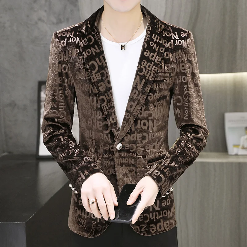 2022 Spring Men's Velvet Fashion Leisure Suit Jacket Men Wedding Groom Singer Slim Fit Blazer Coats Men Clothing
2022 Spring Men's Velvet Fashion Leisure Suit Jacket Men Wedding Groom Singer Slim Fit Blazer Coats Men Clothing