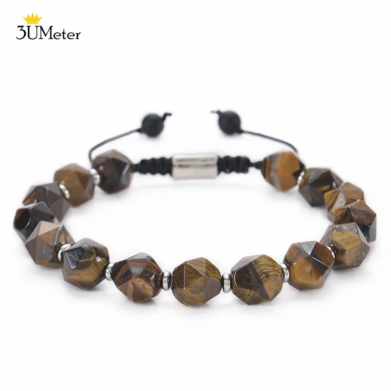 3UMeter Trendy Faceted Tiger Eyes Bracelet Handmade Adjustable Natural Stone Bracelets Energy Balance Beads Bangle Jewelry Gift
3UMeter Trendy Faceted Tiger Eyes Bracelet Handmade Adjustable Natural Stone Bracelets Energy Balance Beads Bangle Jewelry Gift