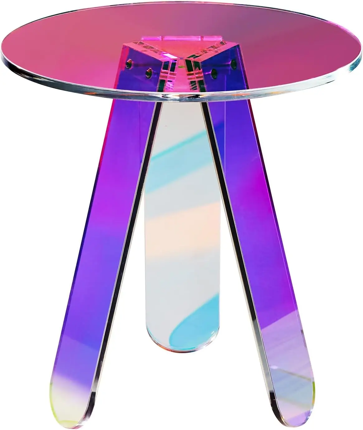 Iridescent Side Table, Acrylic End Table, Clear Rainbow Acrylic Coffee Table for Drink, Food, Snack for Living Room, Bedroom, an
Iridescent Side Table, Acrylic End Table, Clear Rainbow Acrylic Coffee Table for Drink, Food, Snack for Living Room, Bedroom, an