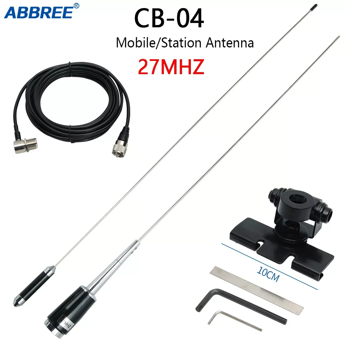 Antenna 27MHz 110CM CB Radio Antenna PL259 Male Compatible Midland/Uniden/Midland/Maxon Vehicle Car Truck Mobile Radio
Antenna 27MHz 110CM CB Radio Antenna PL259 Male Compatible Midland/Uniden/Midland/Maxon Vehicle Car Truck Mobile Radio
