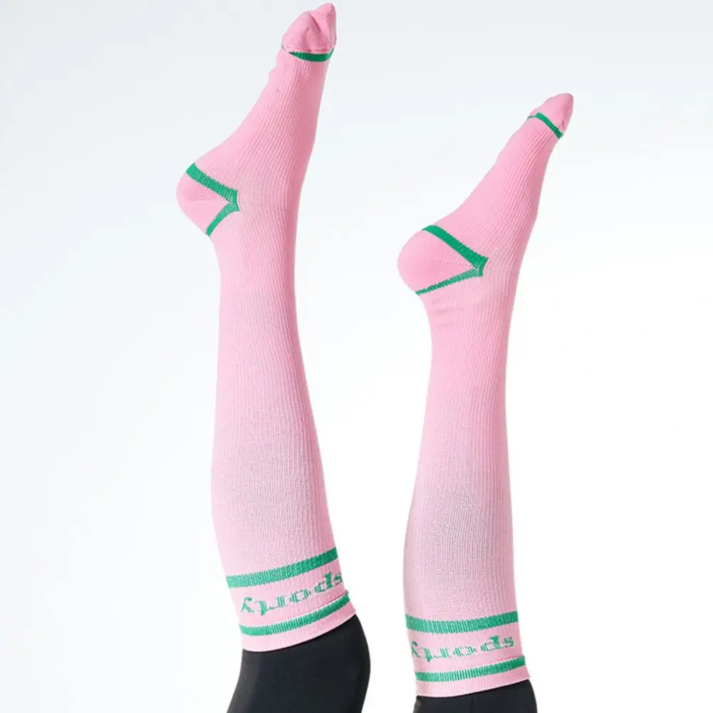

1 пара износостойких осенне-зимних длинных носков для йоги, Компрессионные носки, амортизирующие вибрацию, поглощение пота