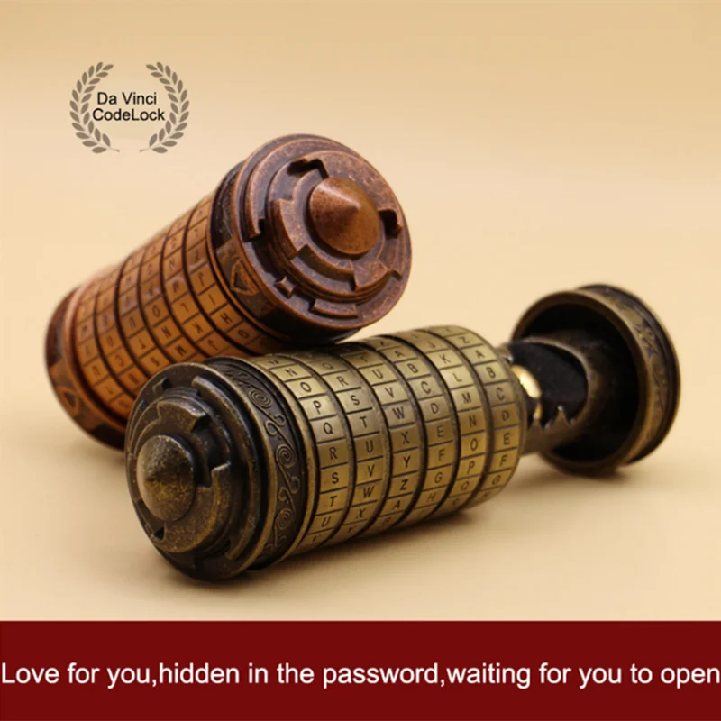 Leonardo da Vinci Code Toys Metal Cryptex Locks Wedding Gifts Letter Password Escape Chamber Props Valentine's Day Gift
Leonardo da Vinci Code Toys Metal Cryptex Locks Wedding Gifts Letter Password Escape Chamber Props Valentine's Day Gift