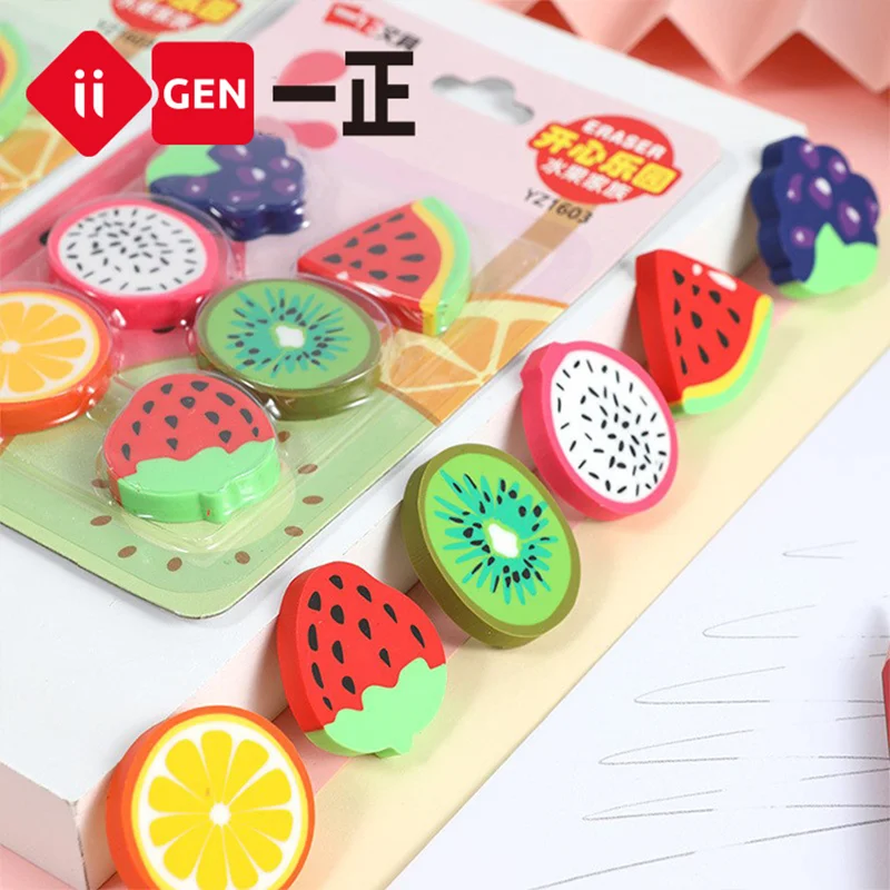 Creative Fruit Eraser 6 Styles Orange Kiwifruit Pitaya Strawberry Grape Watermelon Kawaii Studens Pencil Eraser School 3D Rubber
Creative Fruit Eraser 6 Styles Orange Kiwifruit Pitaya Strawberry Grape Watermelon Kawaii Studens Pencil Eraser School 3D Rubber