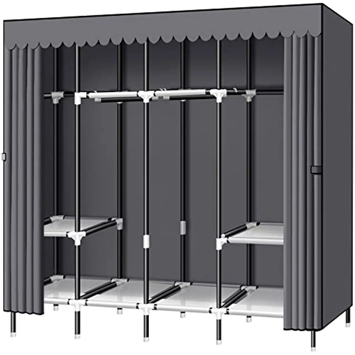 Portable Closet, LOKEME 67 Inch Wardrobe Closet Fwith 4 Hanging Rods, 25mm Steel Tube Clothes Storage Organizer
Portable Closet, LOKEME 67 Inch Wardrobe Closet Fwith 4 Hanging Rods, 25mm Steel Tube Clothes Storage Organizer