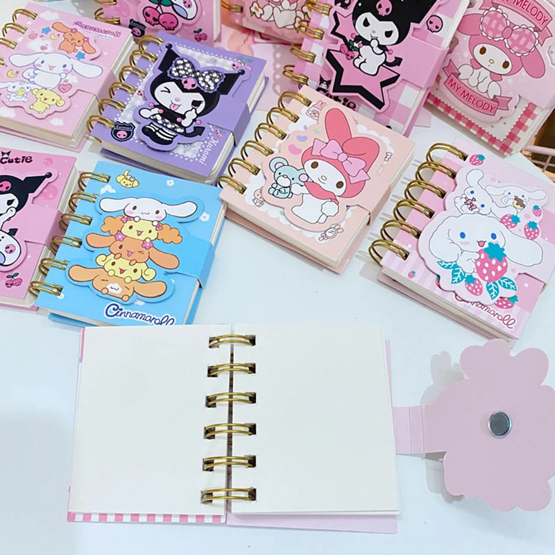 Kawaii Sanriod Kuromi My Melody Cinnamoroll Cute Cartoon Magnetic Buckle Portable Notebook Coil Word Book Message Book kids Gift
Kawaii Sanriod Kuromi My Melody Cinnamoroll Cute Cartoon Magnetic Buckle Portable Notebook Coil Word Book Message Book kids Gift
