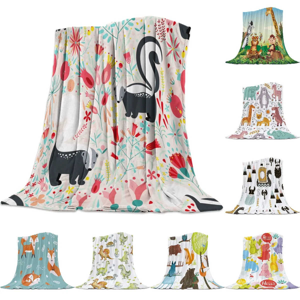 Cartoon Animal Flowers Spring Illustration Flannel Fleece Bed Blanket Bedspread Coverlet Bed Soft Lightweight Warm Throw Blanket
Cartoon Animal Flowers Spring Illustration Flannel Fleece Bed Blanket Bedspread Coverlet Bed Soft Lightweight Warm Throw Blanket