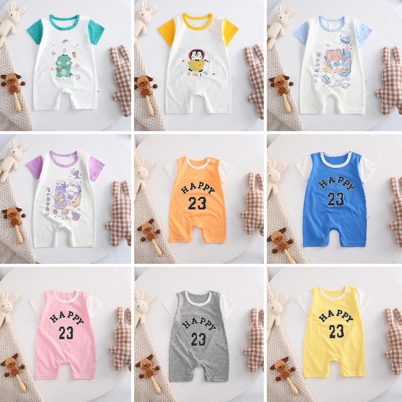 Pure Cotton Newborn Baby Clothes Toddler Girls Onesie Cartoon Cute Infant Bodysuits Short Sleeved Baby Boys Rompers Costume
Pure Cotton Newborn Baby Clothes Toddler Girls Onesie Cartoon Cute Infant Bodysuits Short Sleeved Baby Boys Rompers Costume