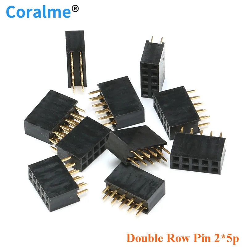 10 pcs 2015 New Row Pin Pitch 2.54mm 2*5p Double Row Straight Pin 5Pin Female Header Strip Socket Connector 2*5 Needle
10 pcs 2015 New Row Pin Pitch 2.54mm 2*5p Double Row Straight Pin 5Pin Female Header Strip Socket Connector 2*5 Needle