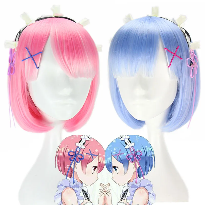 Anime Re:Life In A Different World From Zero Ram Rem Short Blue Pink Wig Cosplay Costume Prop
Anime Re:Life In A Different World From Zero Ram Rem Short Blue Pink Wig Cosplay Costume Prop