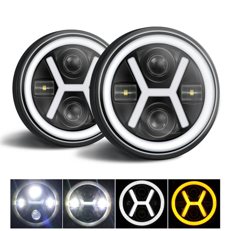 7 Inch Car Motorcycle Led Headlight Bulb Angel Eyes Off Road 4x4 Lamp for Jeep LADA Ford Nissan Suzuki Toyota Land Rover SUV
7 Inch Car Motorcycle Led Headlight Bulb Angel Eyes Off Road 4x4 Lamp for Jeep LADA Ford Nissan Suzuki Toyota Land Rover SUV