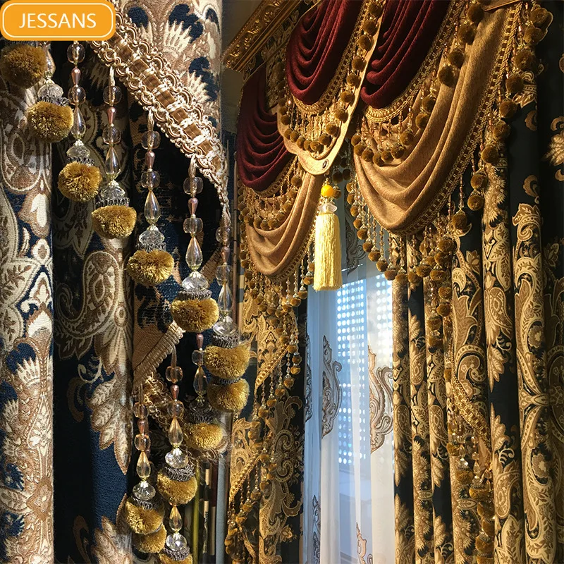 European-style Luxury Palace Double-layer Thick Chenille Blackout Curtains for Living Room Bedroom Villas Customized Into Lu
European-style Luxury Palace Double-layer Thick Chenille Blackout Curtains for Living Room Bedroom Villas Customized Into Lu