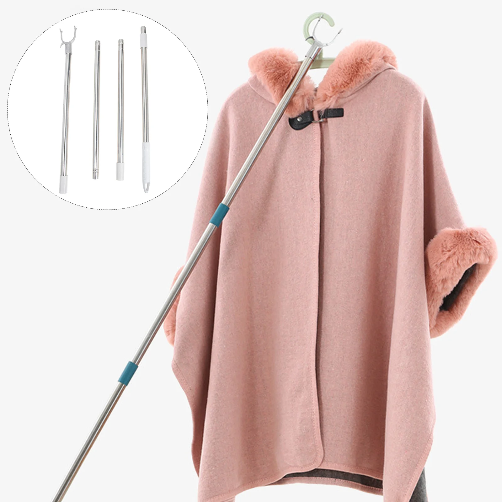 Metal S Hooks Extendable Pole Household Tools Clothes Picking Rod Multitools Closet Hook Pole Clothesline Stitching Clothes Rail
Metal S Hooks Extendable Pole Household Tools Clothes Picking Rod Multitools Closet Hook Pole Clothesline Stitching Clothes Rail