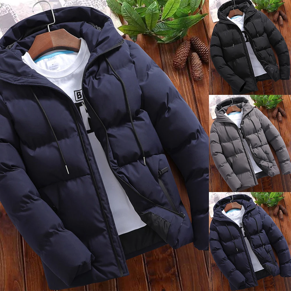 Winter Warm Mens Cotton Jacket Ski Snow Thick Hooded Puffer Coat Parka Quilted Classic Windproof Pocket Parka
Winter Warm Mens Cotton Jacket Ski Snow Thick Hooded Puffer Coat Parka Quilted Classic Windproof Pocket Parka