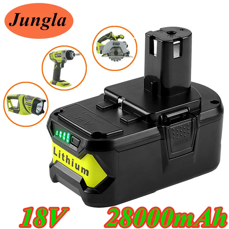 High Capacity 18V 28000mAh Li-Ion for Ryobi Hot P108 RB18L40 Rechargeable Battery Pack Power Tool Battery Ryobi ONE
High Capacity 18V 28000mAh Li-Ion for Ryobi Hot P108 RB18L40 Rechargeable Battery Pack Power Tool Battery Ryobi ONE