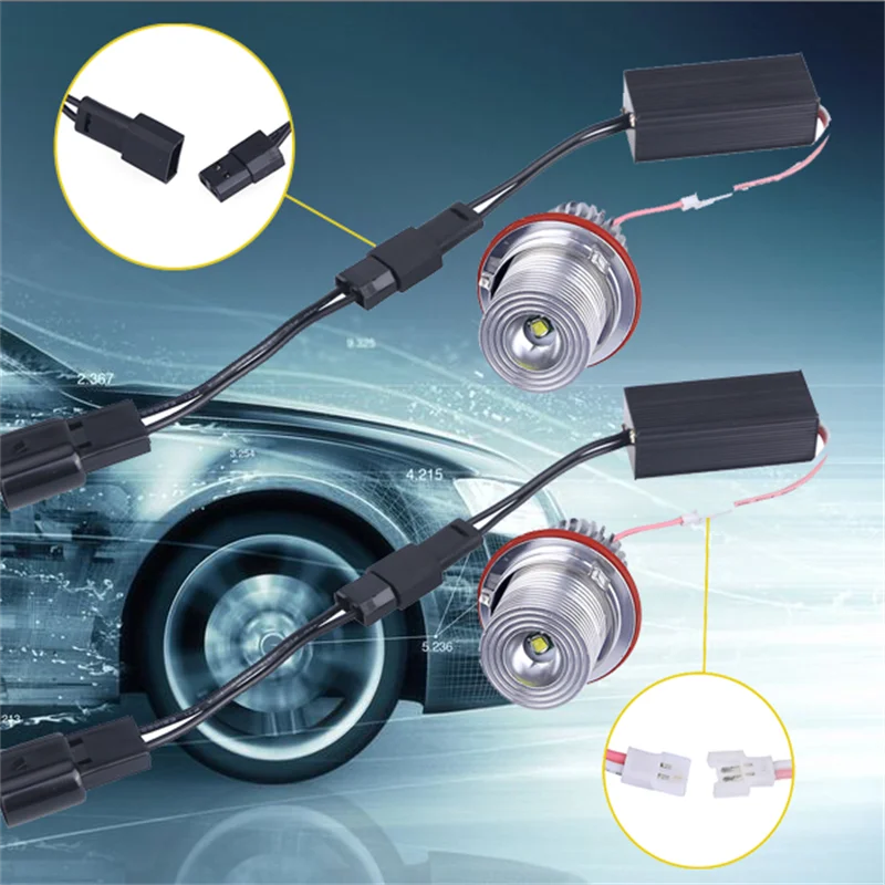 2PCS White LED 10W 7000K Angel Eyes Halo Ring Marker Light Bulb For BMW 5 6 7 Series X3 X 5 E39 E53 E60 E63 E64 E65 E66 E83)
2PCS White LED 10W 7000K Angel Eyes Halo Ring Marker Light Bulb For BMW 5 6 7 Series X3 X 5 E39 E53 E60 E63 E64 E65 E66 E83)