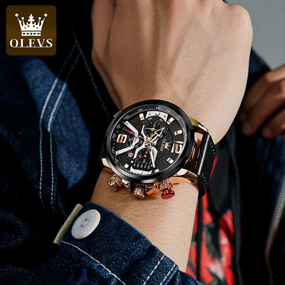 2023 New OLEVS watch Quartz watch multi-function waterproof men's watch
2023 New OLEVS watch Quartz watch multi-function waterproof men's watch