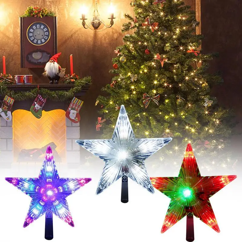 Christmas Tree Star Battery Powered Christmas Tree Topper Lights Color Changing Christmas Tree Decoration For New Year Holiday
Christmas Tree Star Battery Powered Christmas Tree Topper Lights Color Changing Christmas Tree Decoration For New Year Holiday