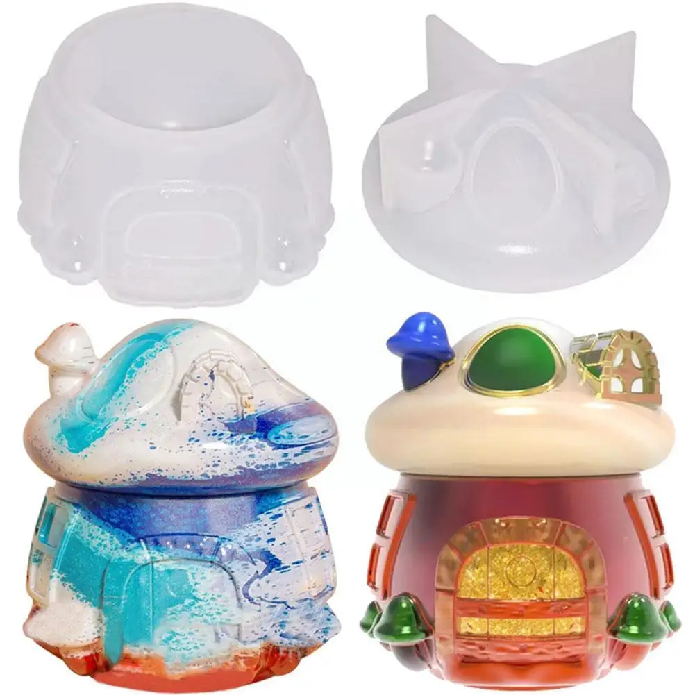 Mushroom House Jar with Lid Silicone Mold DIY Cement Molds Candle Bottle Candy Container Epoxy Concrete Holder Storage Resi U3A0
Mushroom House Jar with Lid Silicone Mold DIY Cement Molds Candle Bottle Candy Container Epoxy Concrete Holder Storage Resi U3A0