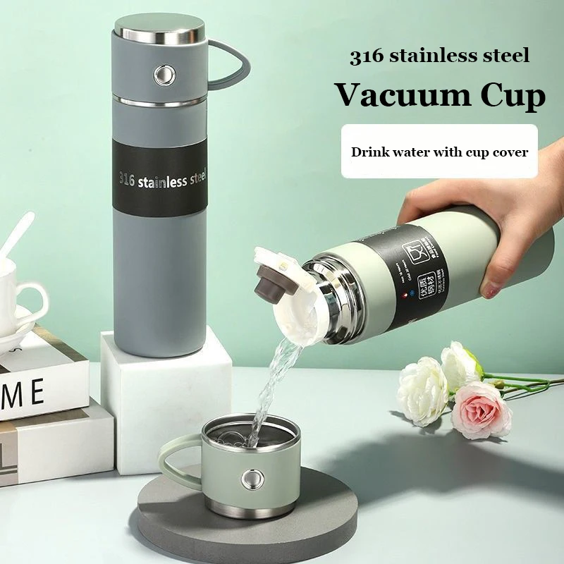 500ml 316 Stainless Steel Vacuum Cup With Handle Portable Large Capacity Thermos Bottle for Male&Female Business Water Bottle
500ml 316 Stainless Steel Vacuum Cup With Handle Portable Large Capacity Thermos Bottle for Male&Female Business Water Bottle