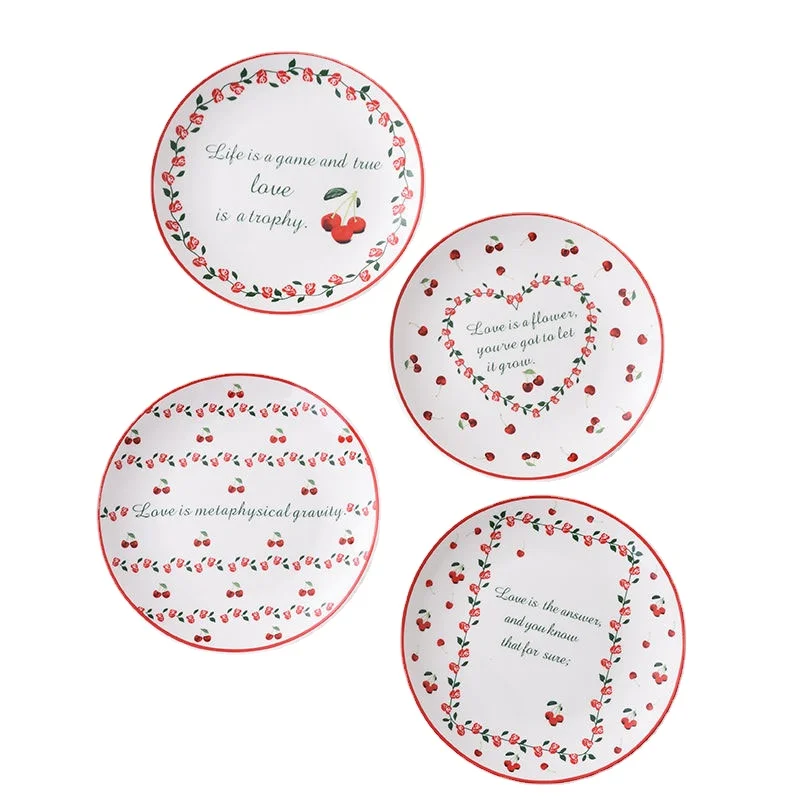 4pcs / Set Ceramic Plate Korean Small Broken Flower Round Salad Plate Steak Plate Hand Drawn Tablewar for Microwave Oven
4pcs / Set Ceramic Plate Korean Small Broken Flower Round Salad Plate Steak Plate Hand Drawn Tablewar for Microwave Oven